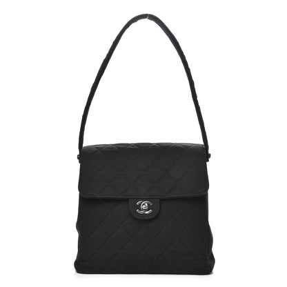 Chanel Jersey Quilted Double Sided Flap Black 1 of 15