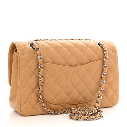 Chanel Caviar Quilted Medium Double Flap Beige 3 of 10
