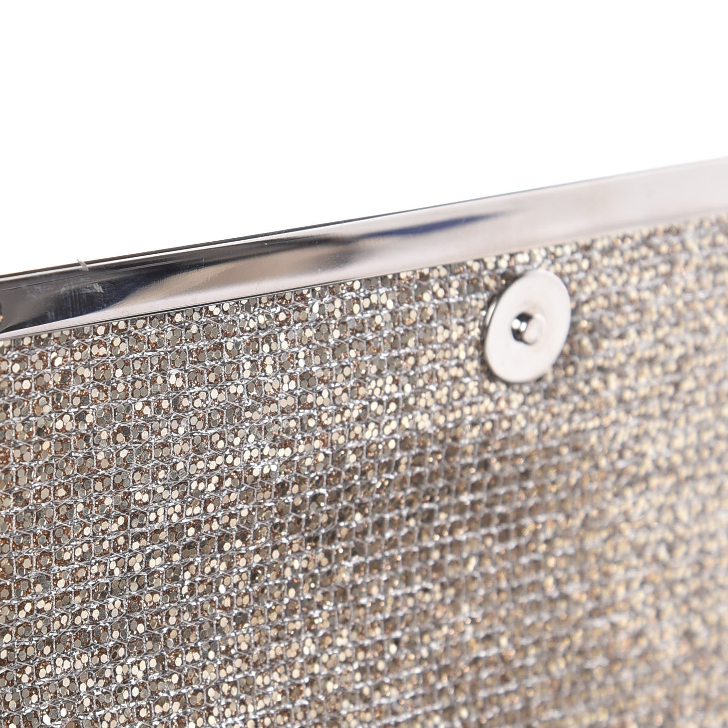 Judith Leiber Metallic Lurex Clutch Silver 9 of 12