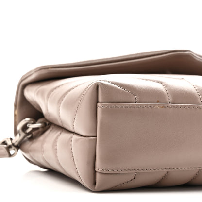 Saint Laurent Calfskin Y Quilted Monogram Toy Loulou Crossbody Bag Mink 10 of 12