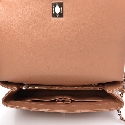 Chanel Caviar Lizard Embossed Quilted Small Coco Handle Flap Brown 4 of 10