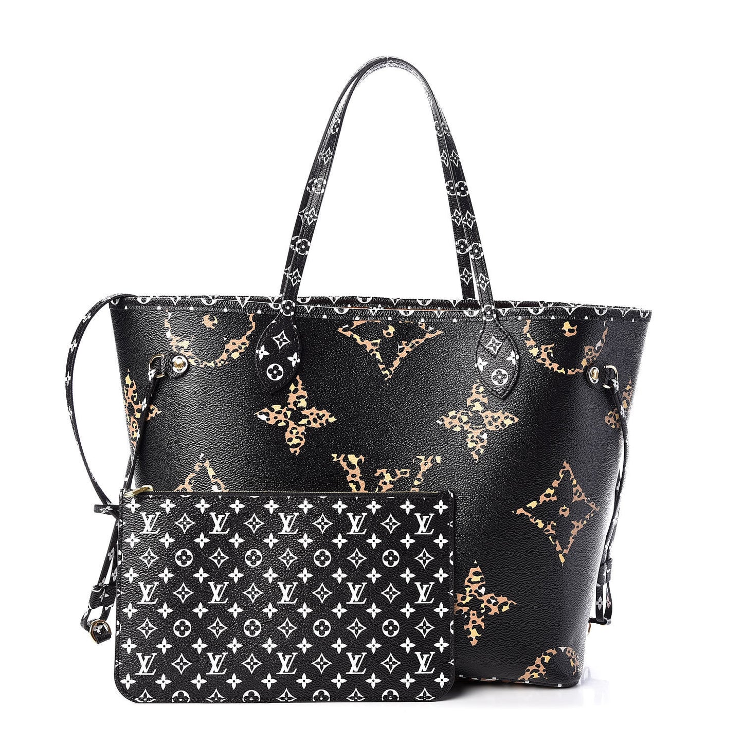 Monogram Giant Jungle Neverfull MM Black