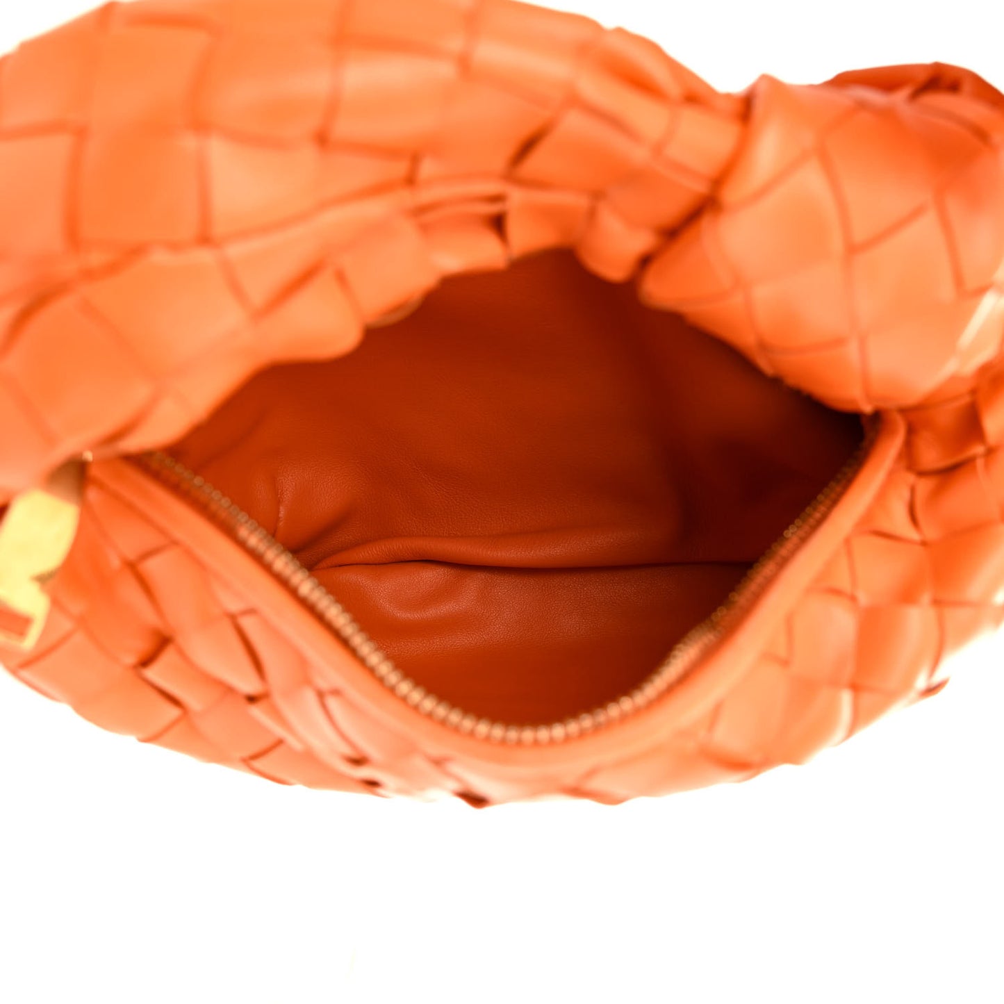 Nappa Intrecciato Mini Jodie Tangerine