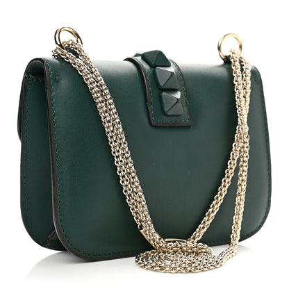 Valentino Garavani Vitello Small Glam Lock Rockstud Flap Light Emerald 3 of 12