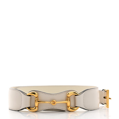 Gucci Efesto Leather Horsebit 25mm Belt 80 32 Mystic White 3 of 6