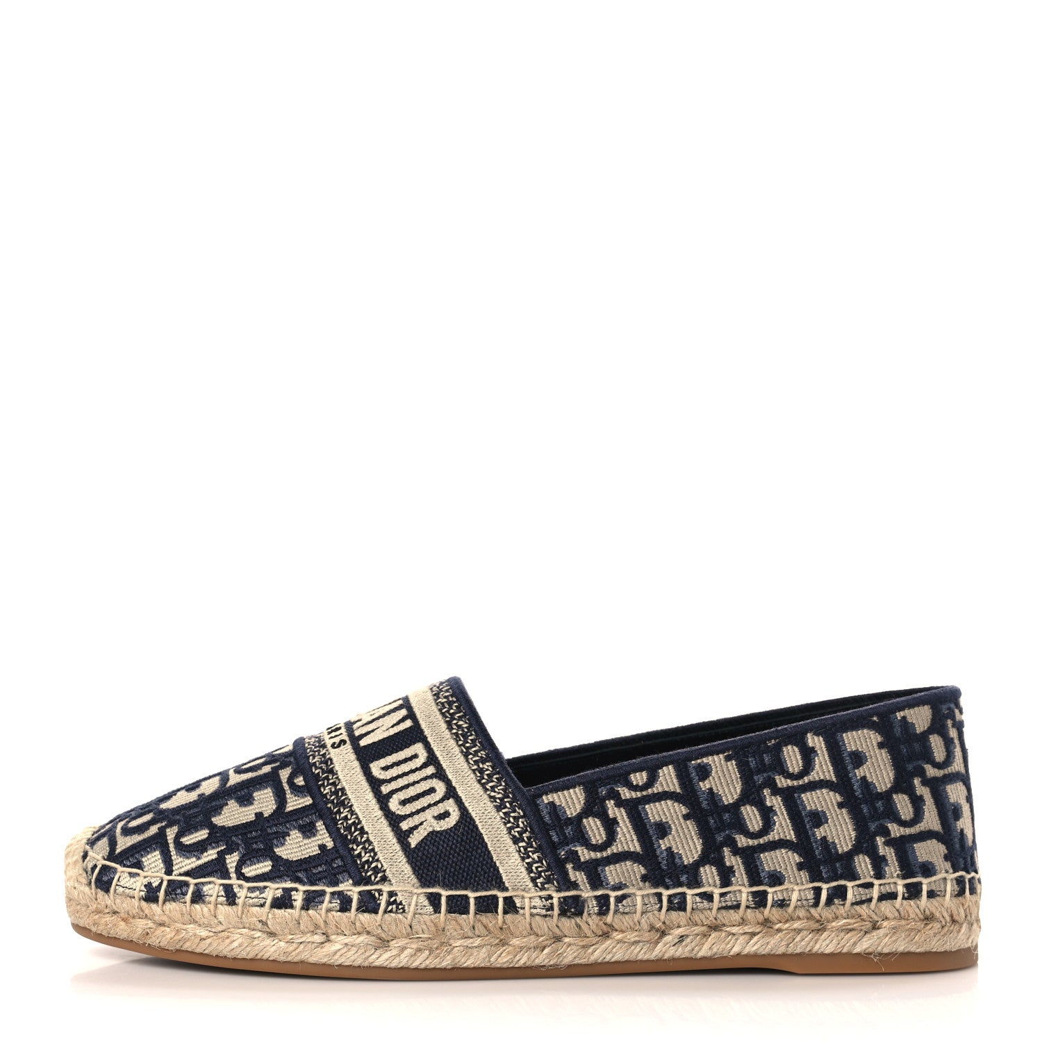 Christian Dior Oblique Embroidered Granville 15mm Espadrilles 40 Deep Blue 1 of 9