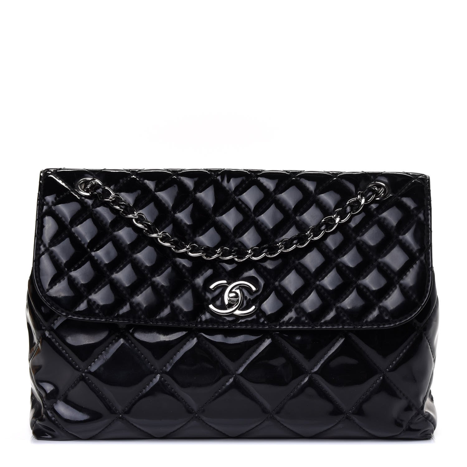 Chanel Patent Quilted Jumbo Flap Black 1 of 4