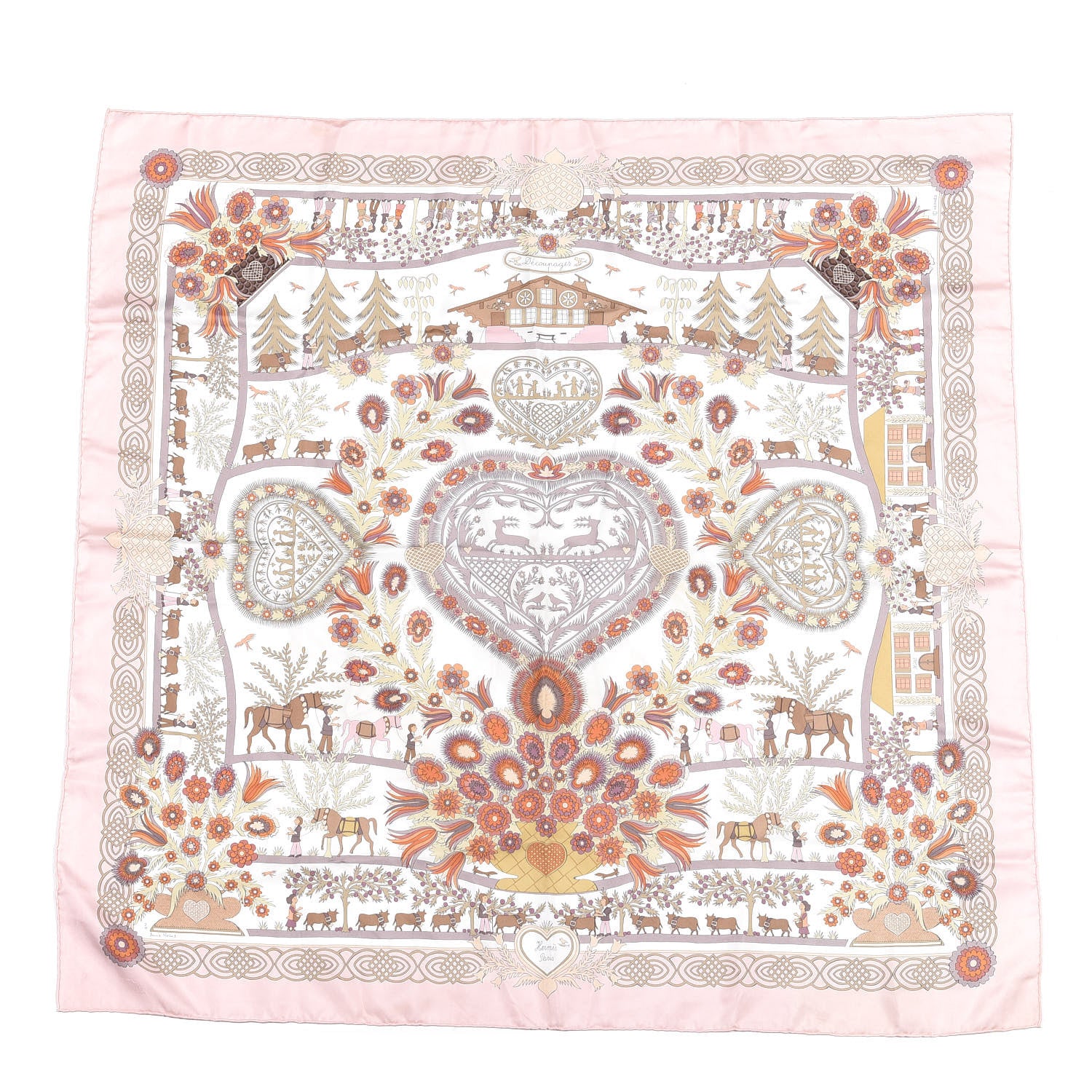Hermes Silk Decoupages Scarf 90 1 of 4
