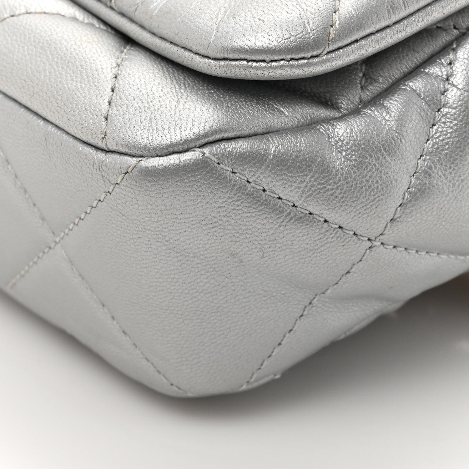 Chanel Metallic Goatskin Quilted Chanel 19 Waist Bag Silver 13 of 13