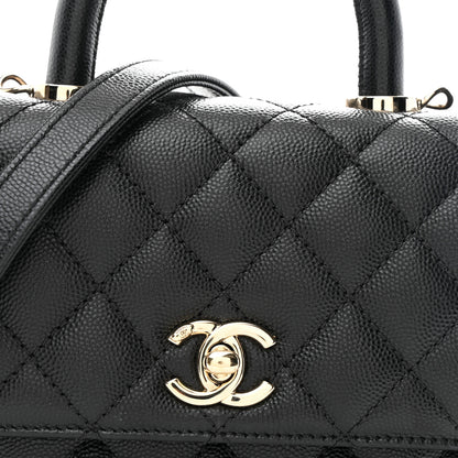Chanel Caviar Quilted Extra Mini Coco Handle Flap Black 8 of 10
