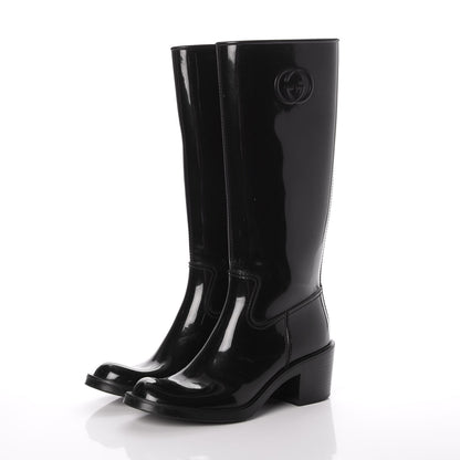Gucci GG Rubber Rain Boot 37 Nero Black 3 of 18