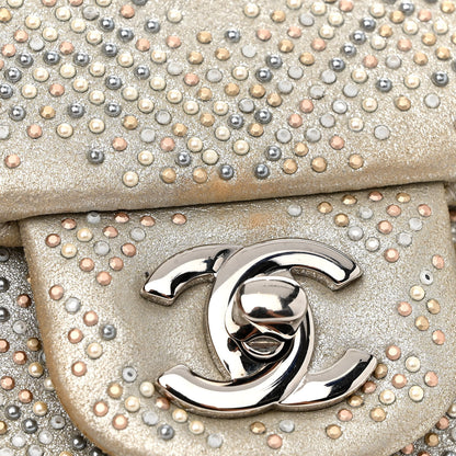 Chanel Iridescent Calfskin Studded Mini Flap Silver 19 of 19