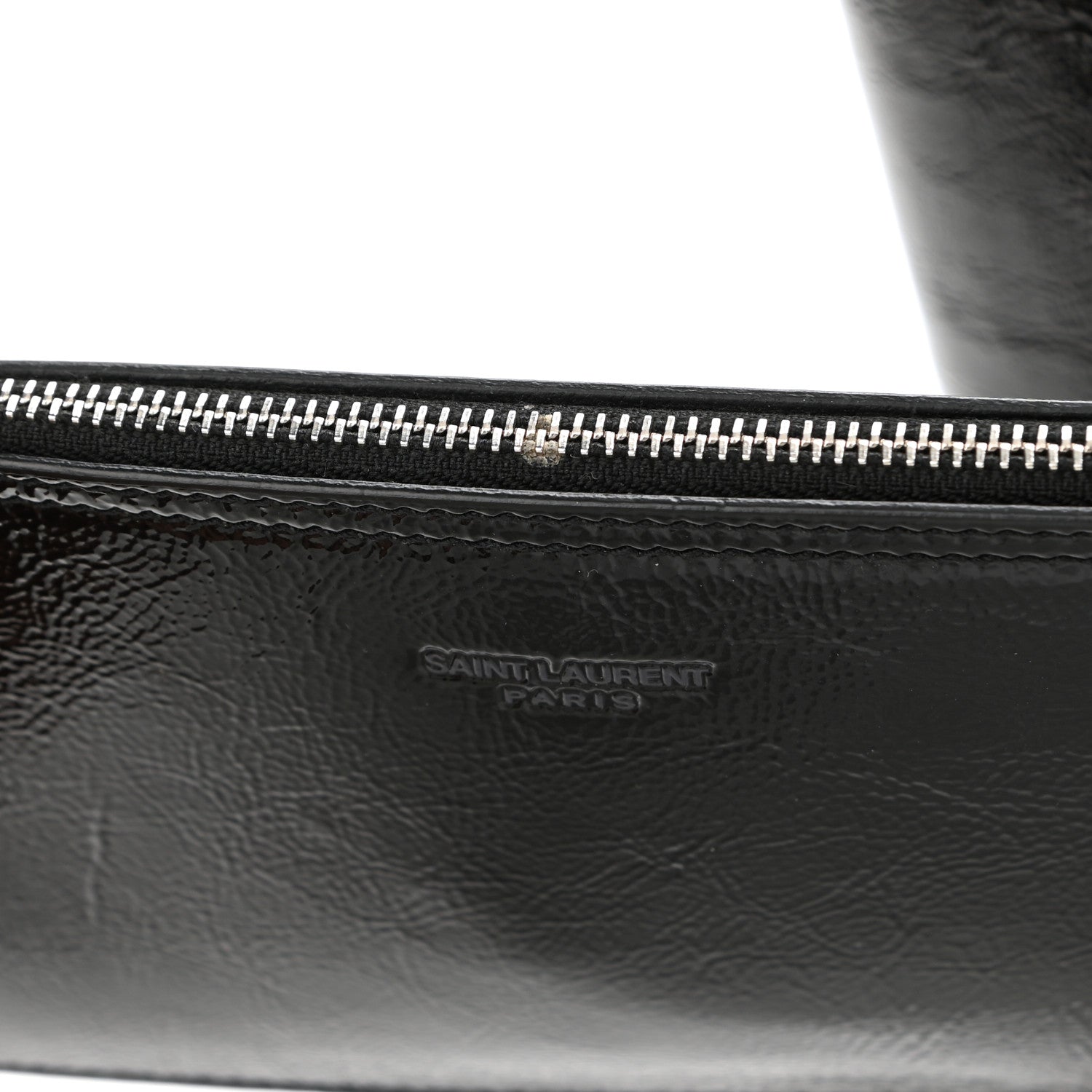 Saint Laurent Patent Calfskin Large Shopping Tote Black 12 of 14