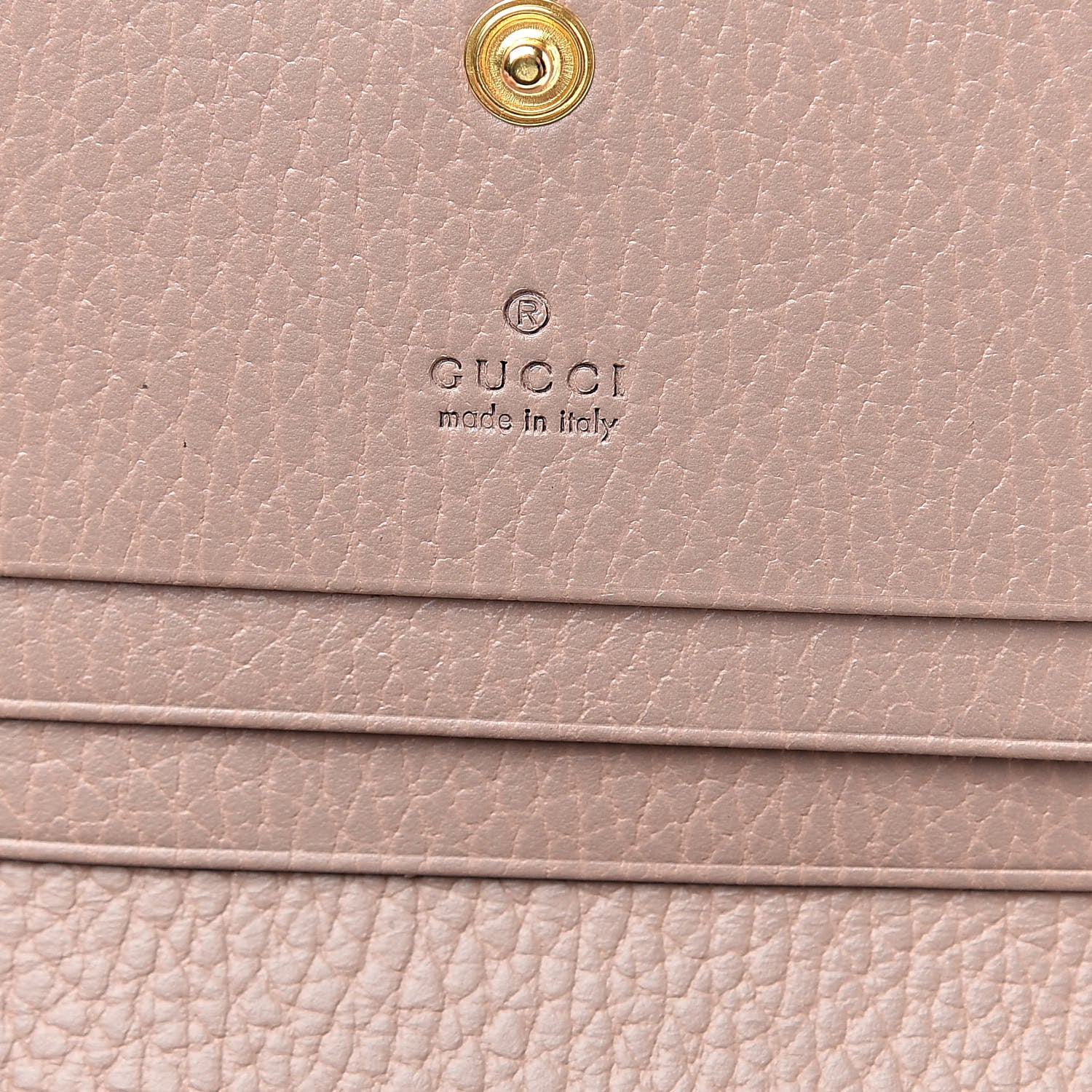 Gucci Pebbled Calfskin GG Marmont Card Case Porcelain Rose 6 of 8