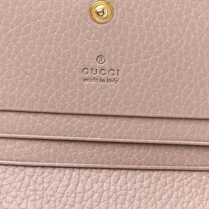 Gucci Pebbled Calfskin GG Marmont Card Case Porcelain Rose 6 of 8