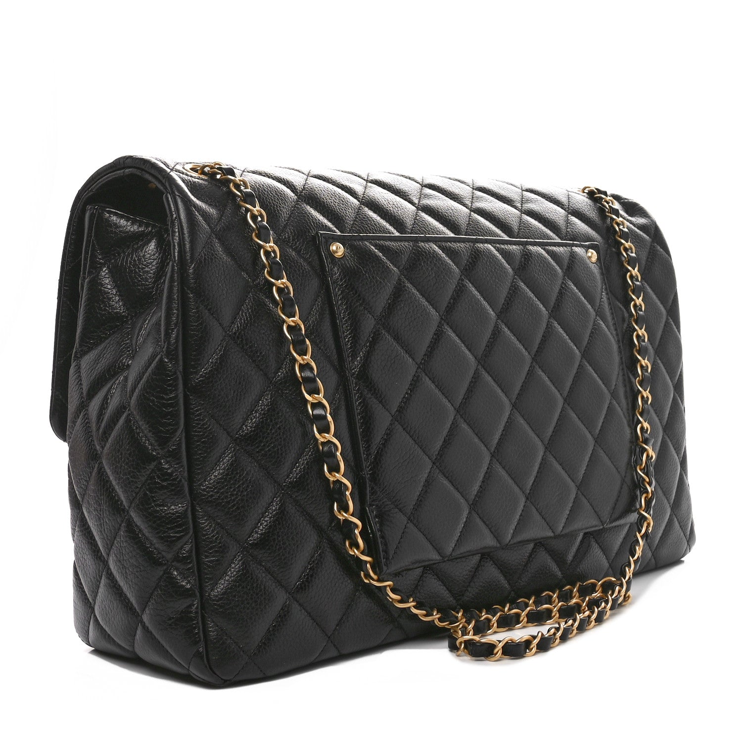 Chanel Caviar Quilted XXL Travel Flap Bag Black 2 of 11