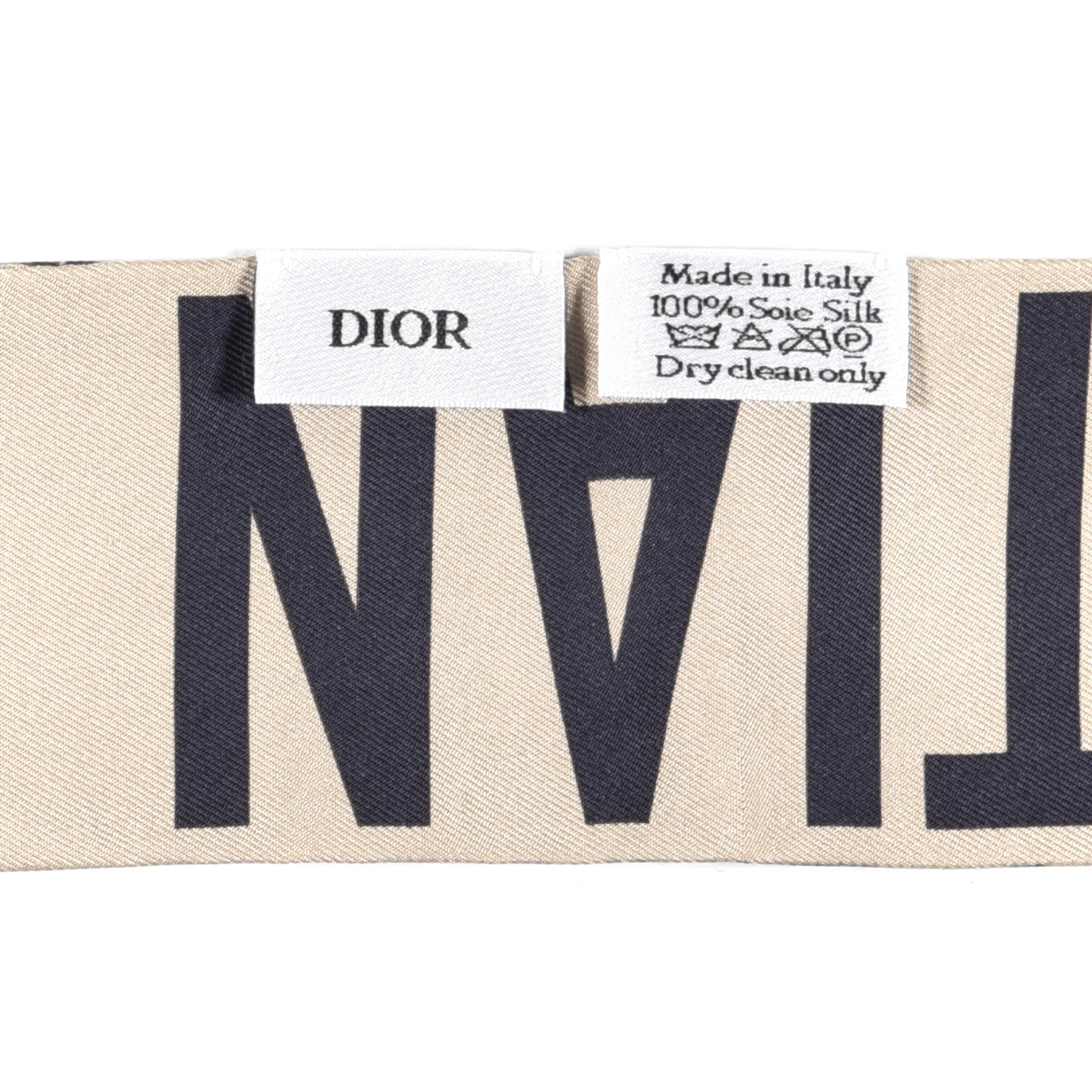 Christian Dior Silk Oblique Mitzah Scarf Blue 3 of 3