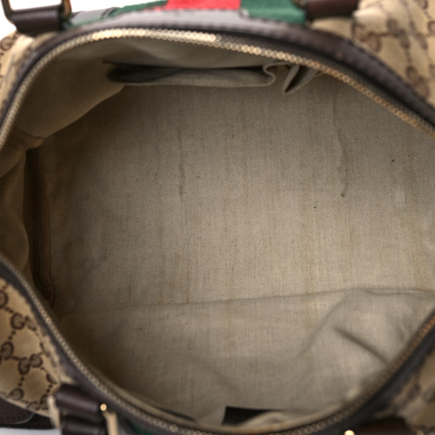 Monogram Vintage Web Medium Boston Dark Brown