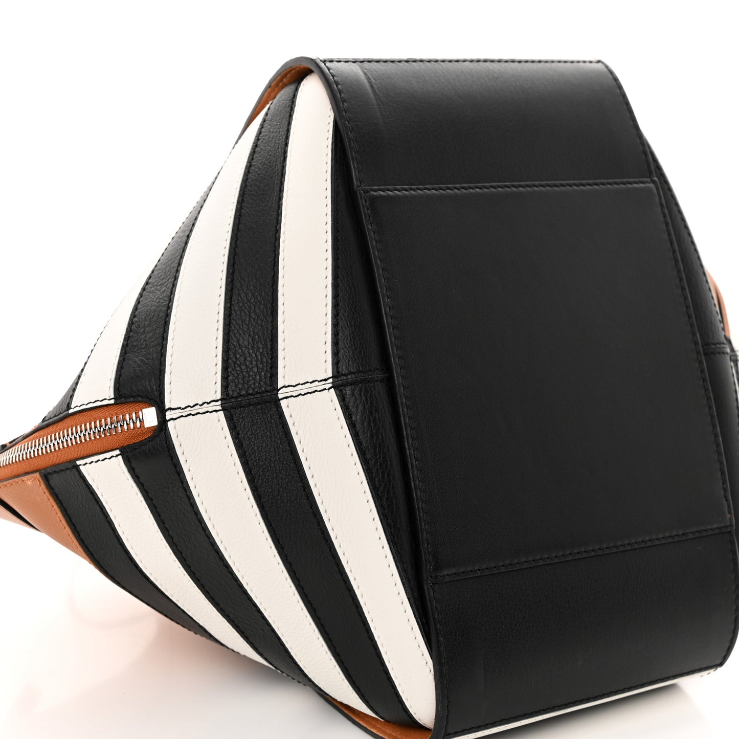 Calfskin Marine Stripe Small Hammock Shoulder Bag Tan