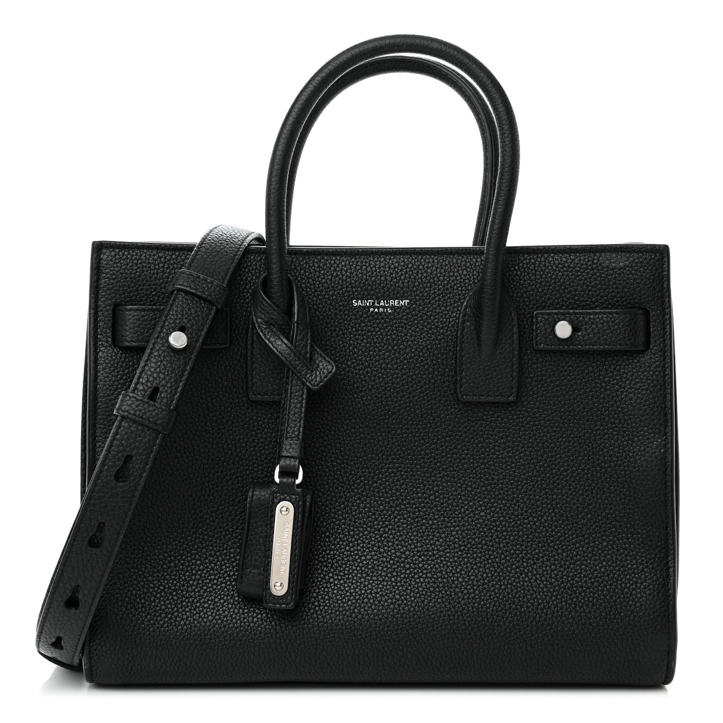 Grained Calfskin Baby Sac De Jour Souple Black