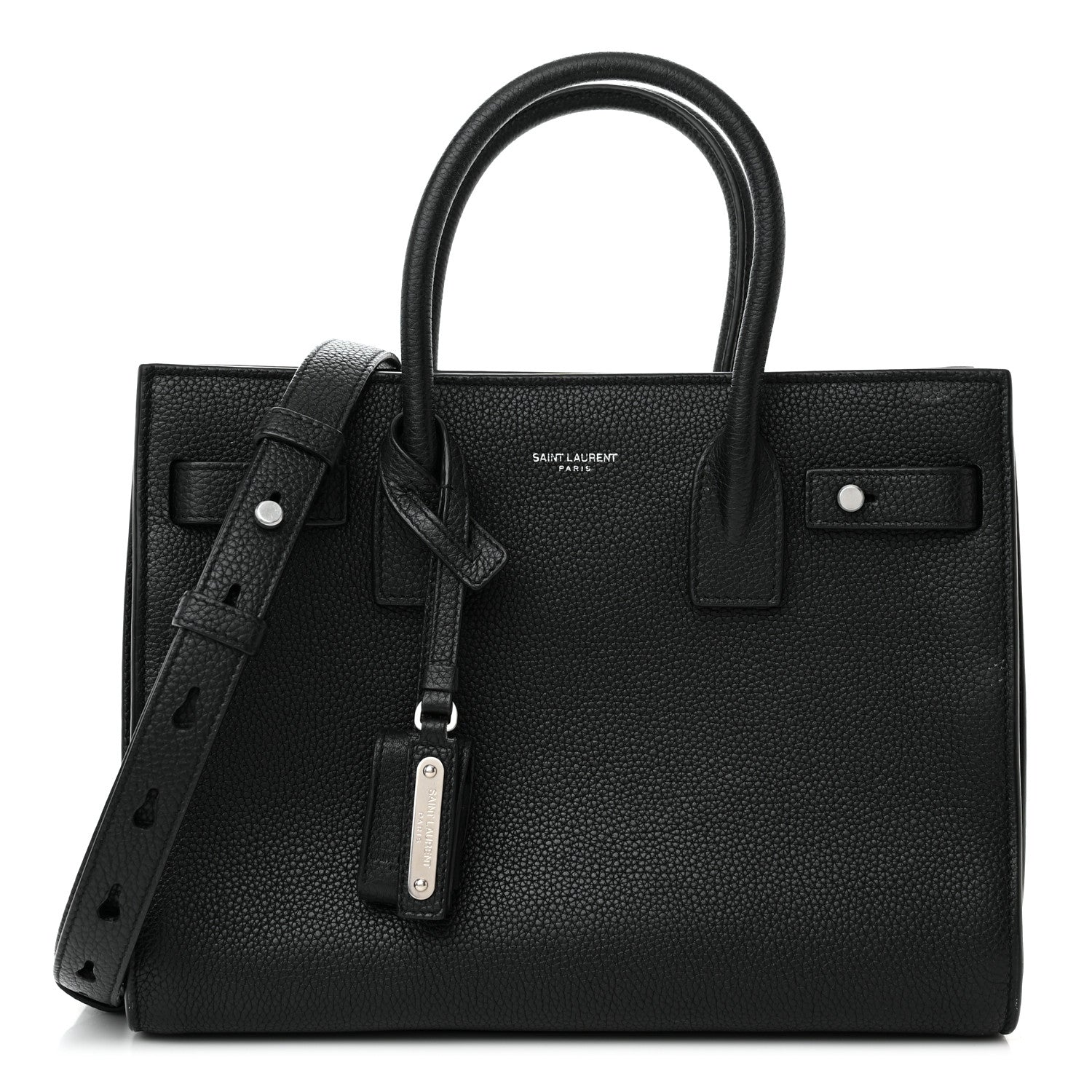 Saint Laurent Grained Calfskin Baby Sac De Jour Souple Black 1 of 18