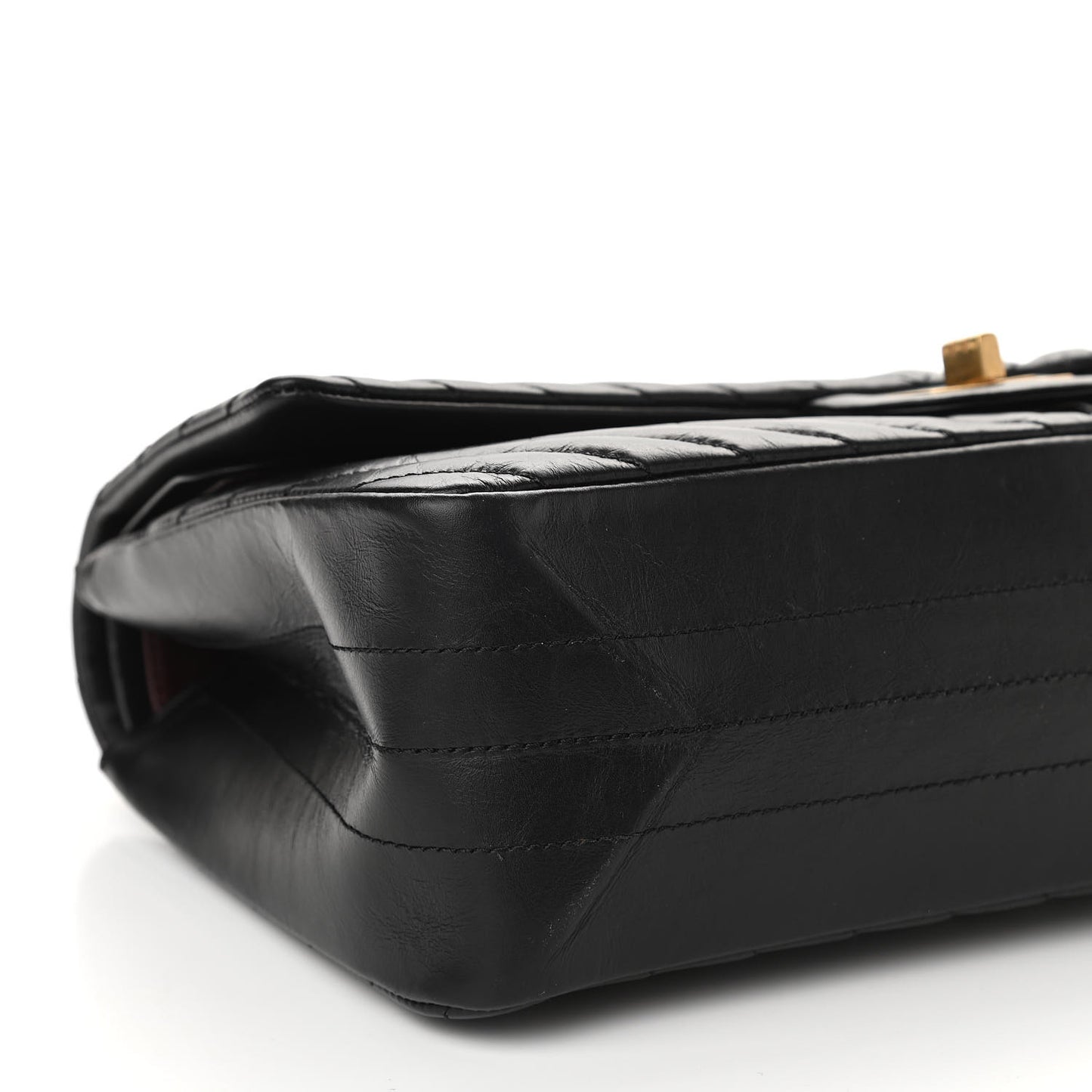 Aged Calfskin Chevron Quilted 2.55 Reissue 226 Flap Black
