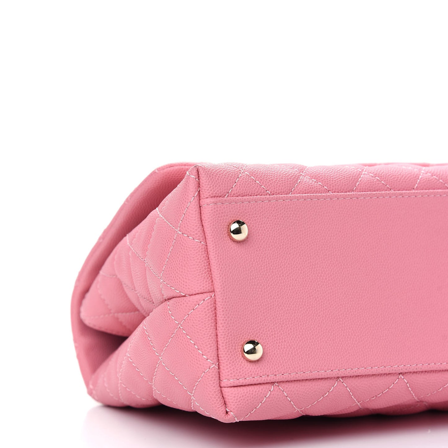 Caviar Quilted Small Coco Handle Flap Pink