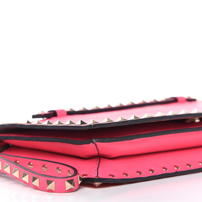 Valentino Garavani Nappa Rockstud Wristlet Clutch Fuxia Fluo 6 of 10