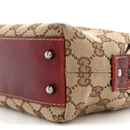 Gucci Monogram Mini Boston Handbag Red 10 of 12