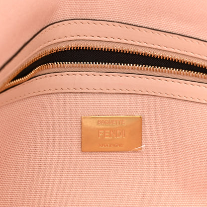 Fendi Canvas Vitello King FF Embroidered Baguette Rosa Quarzo Bloody Mary Multicolor 6 of 10