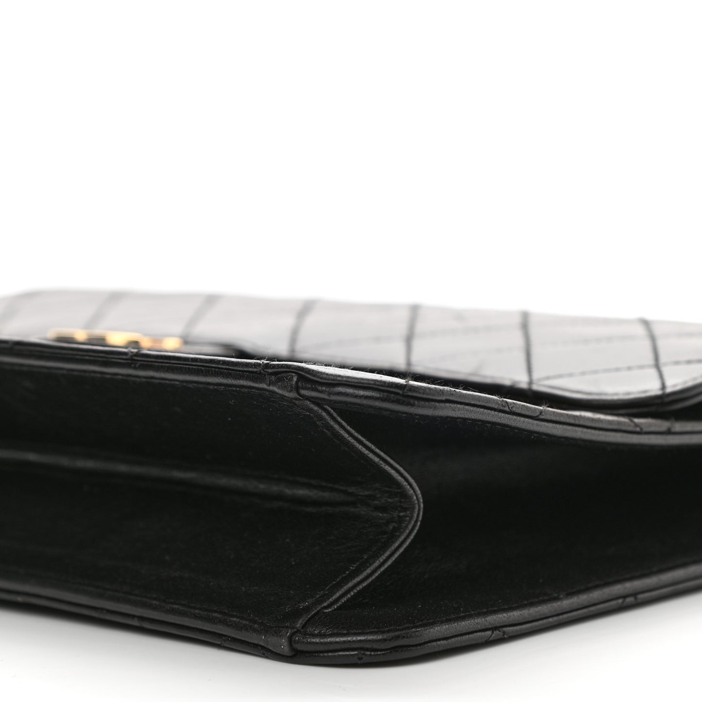 Lambskin Quilted Jumbo Single Flap Black