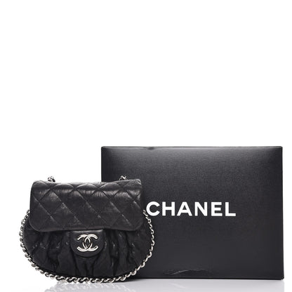 Chanel Washed Lambskin Quilted Mini Chain Around Flap Black 9 of 9