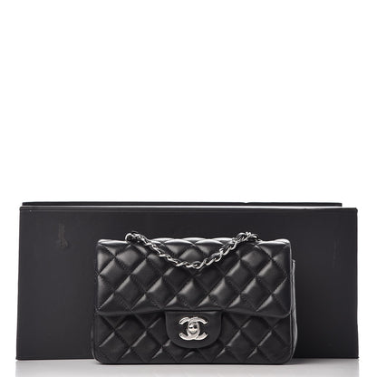 Chanel Lambskin Quilted Mini Rectangular Flap Black 8 of 8