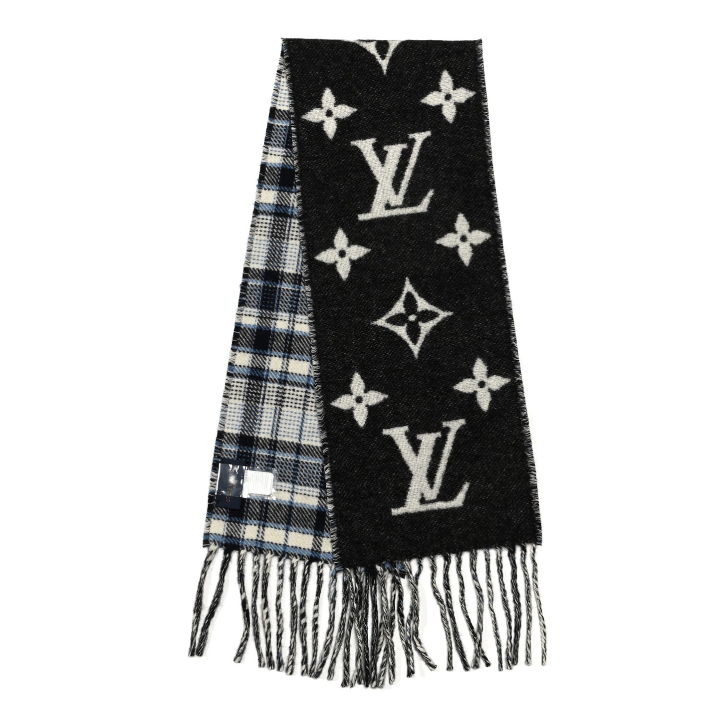 Cashmere Monogram Reykjavik Scarf Black