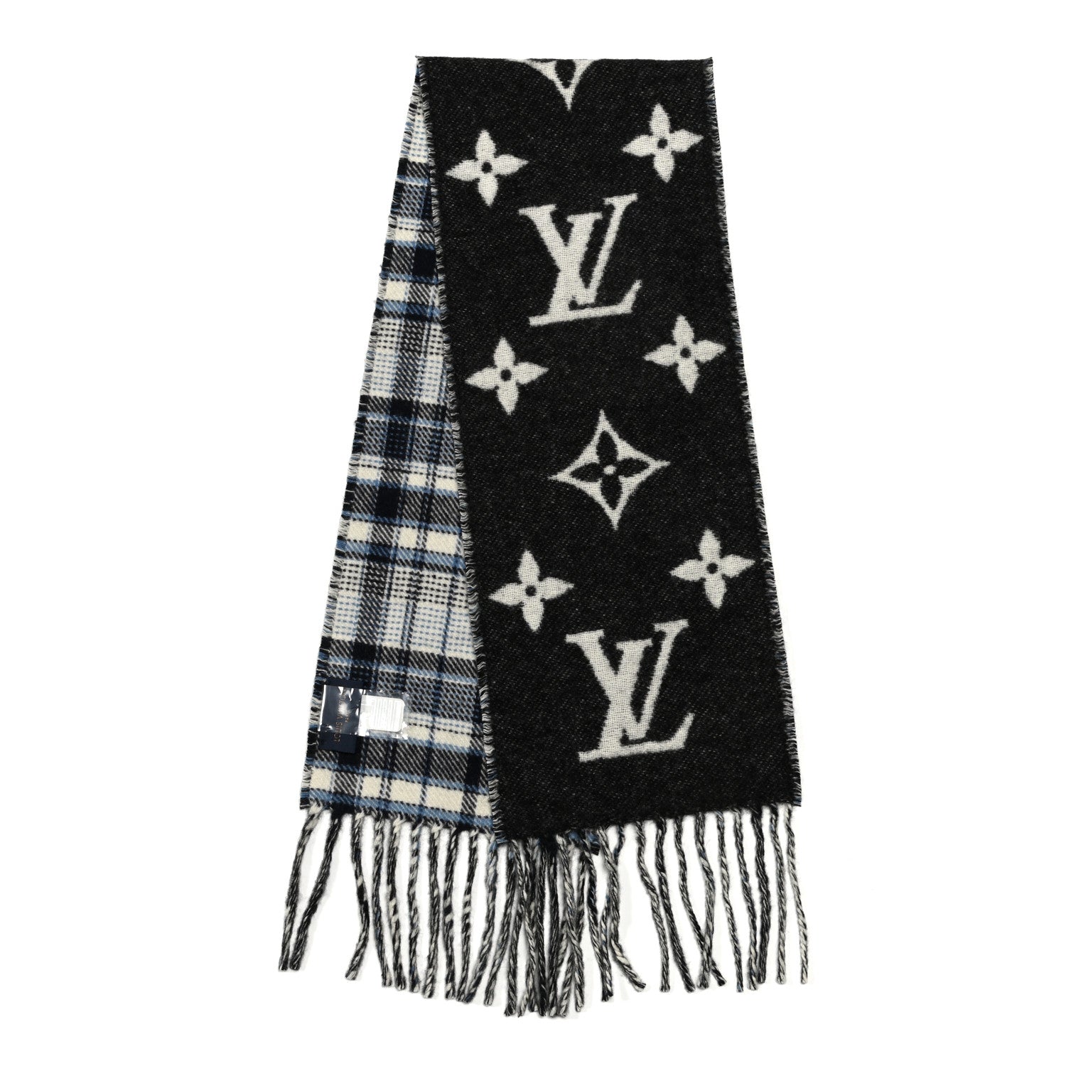 Louis Vuitton Cashmere Monogram Reykjavik Scarf Black 2 of 3