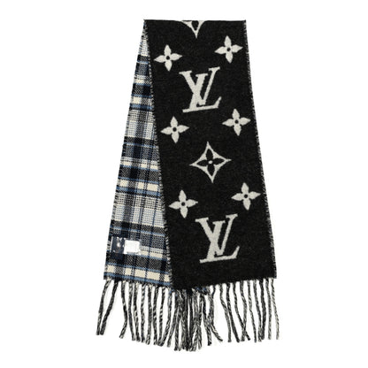 Louis Vuitton Cashmere Monogram Reykjavik Scarf Black 2 of 3