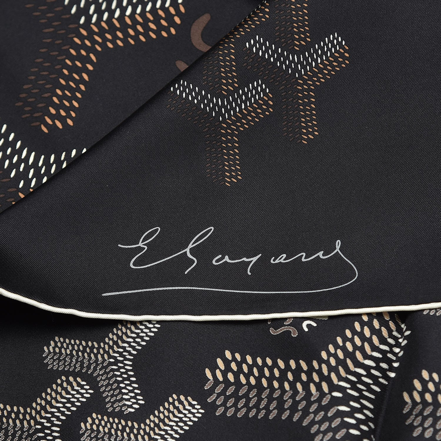 Goyard Silk Goyardine Scarf Black 3 of 5