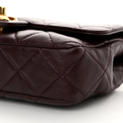 Chanel Shiny Lambskin Quilted Twist CC Square Flap Burgundy 10 of 13