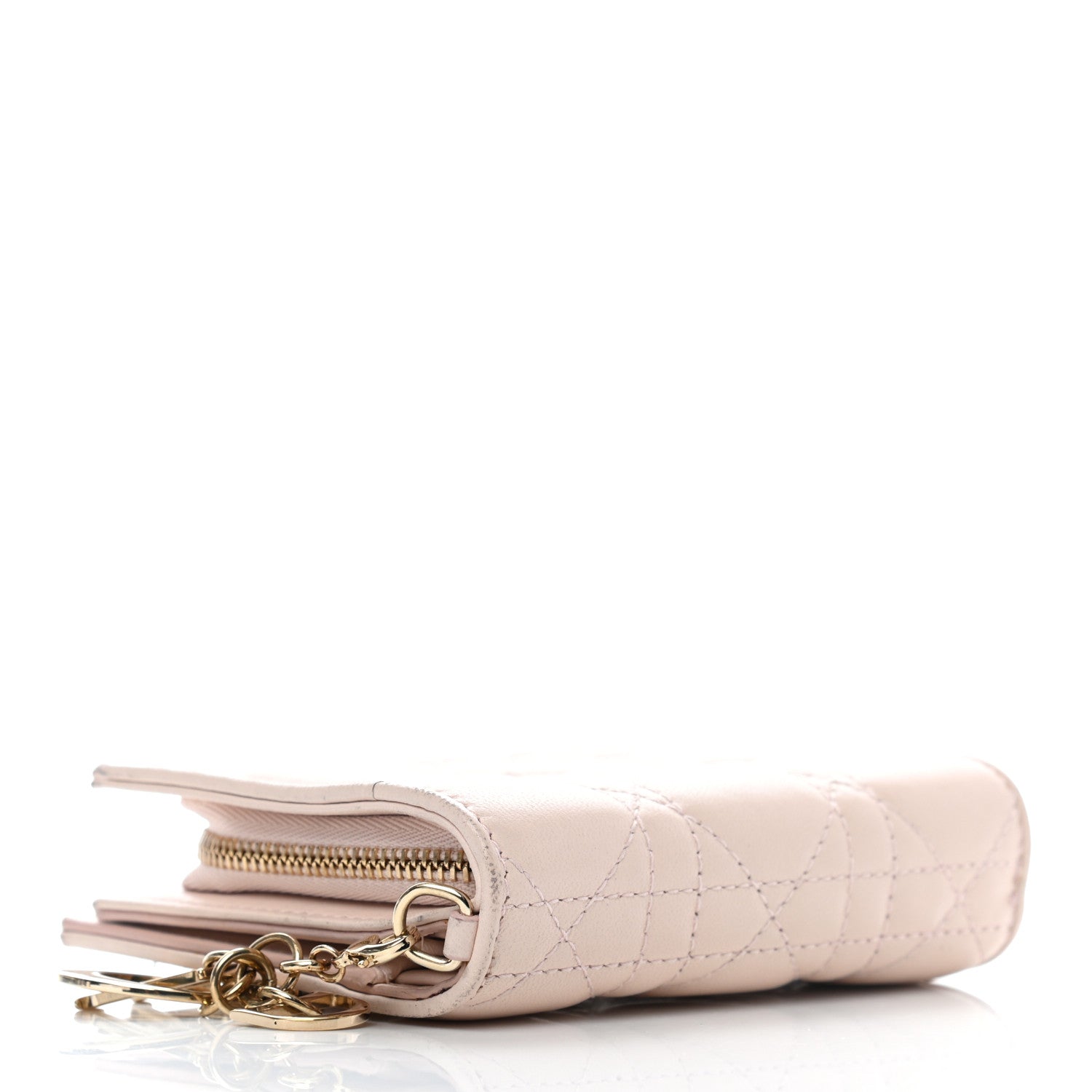 Christian Dior Lambskin Cannage Lady Dior Eden Wallet Light Pink 4 of 9