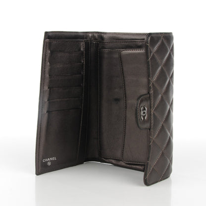 Chanel Metallic Lambskin Quilted Large Flap Wallet Bronze 5 of 8
