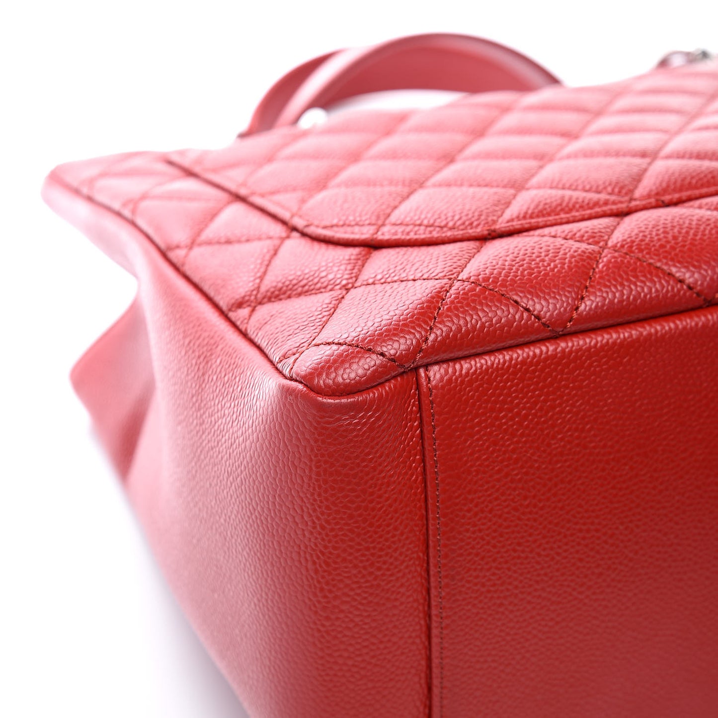 Caviar Quilted Grand Shopping Tote GST Red