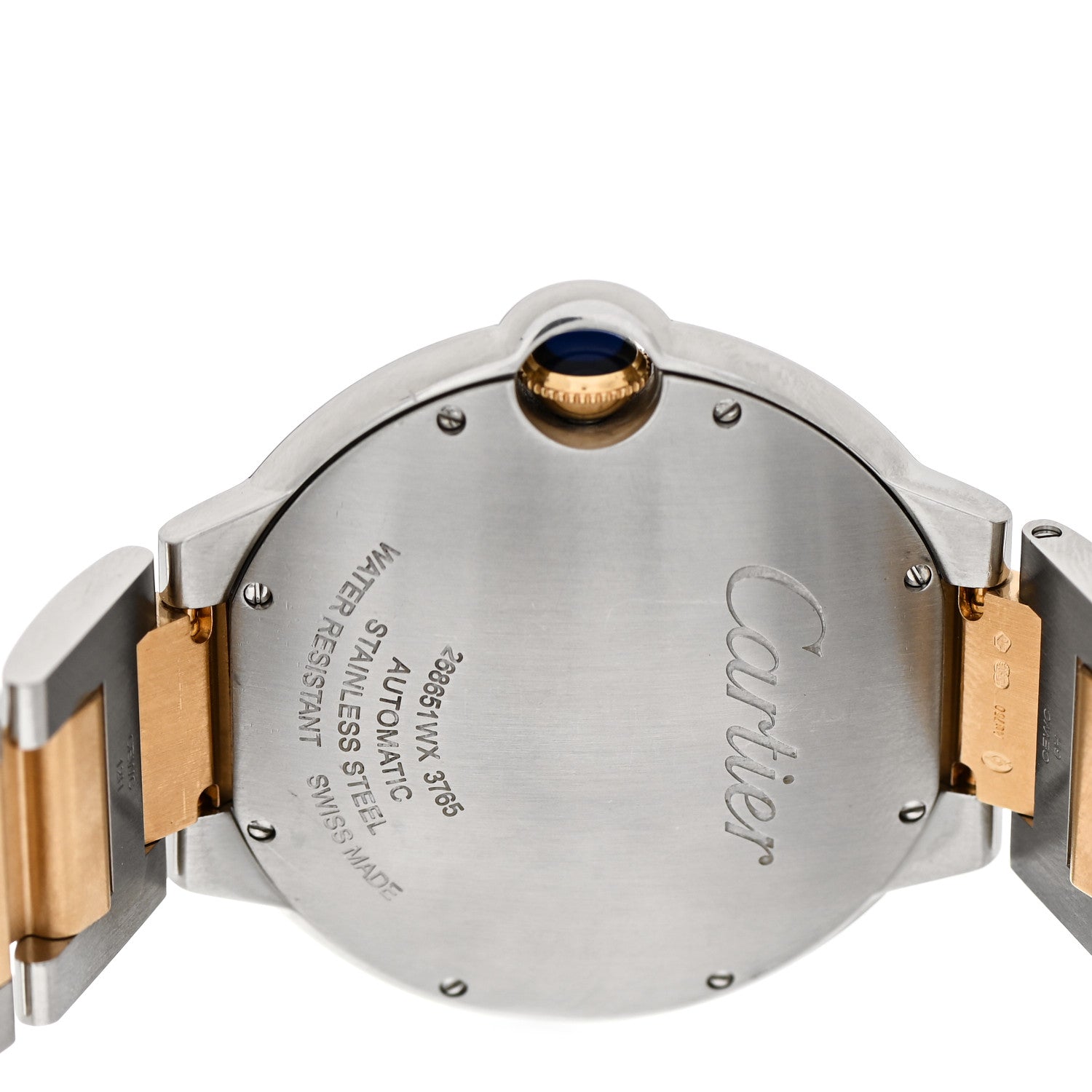 Cartier Stainless Steel 18K Yellow Gold 42mm Ballon Bleu De Cartier Automatic Watch 4 of 5