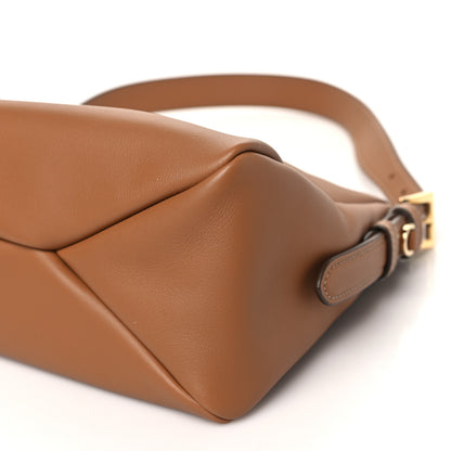 Prada Soft Calfskin Large Aimée Shoulder Bag Caramel 10 of 10