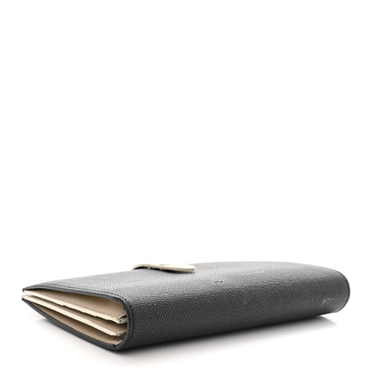 Celine Grained Calfskin Large Multifunction Strap Wallet Black Chalk 4 of 12