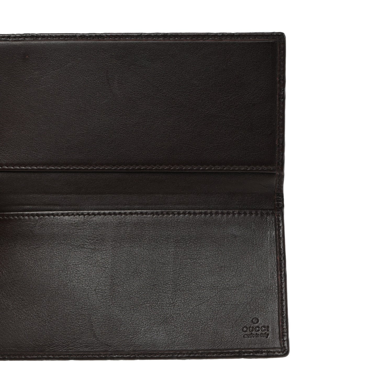 Guccissima Checkbook Cover Brown