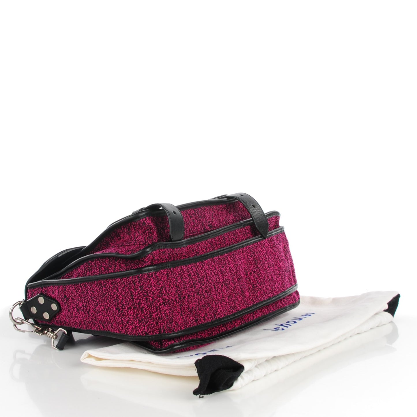 Tweed Lambskin Medium PS1 Satchel Berry Fuxia Pink