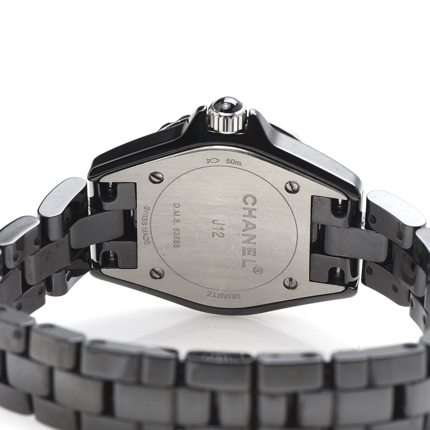 Stainless Steel Ceramic Diamond 29mm J12 Quartz Watch Black