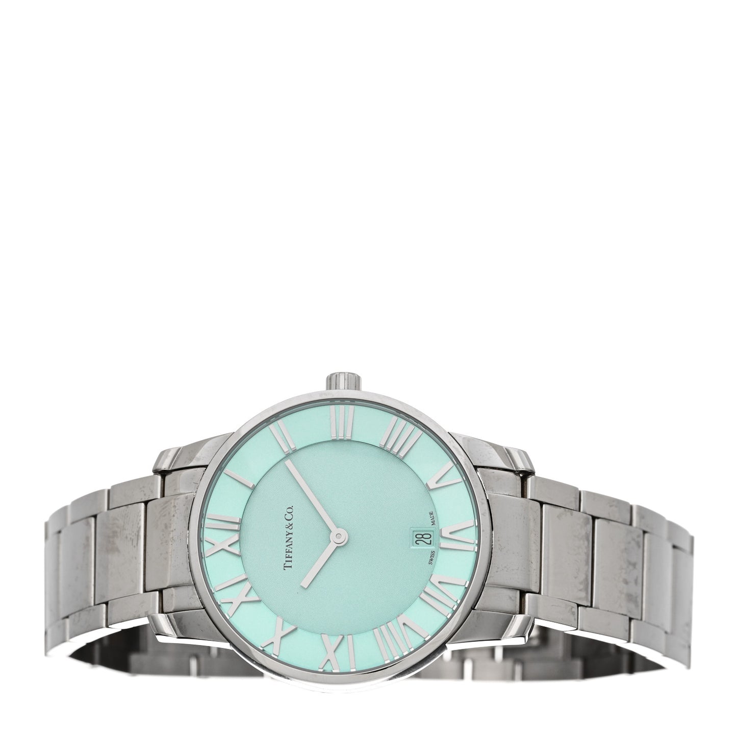 Stainless Steel 37mm Atlas 2-Hand Quartz Watch Tiffany Blue