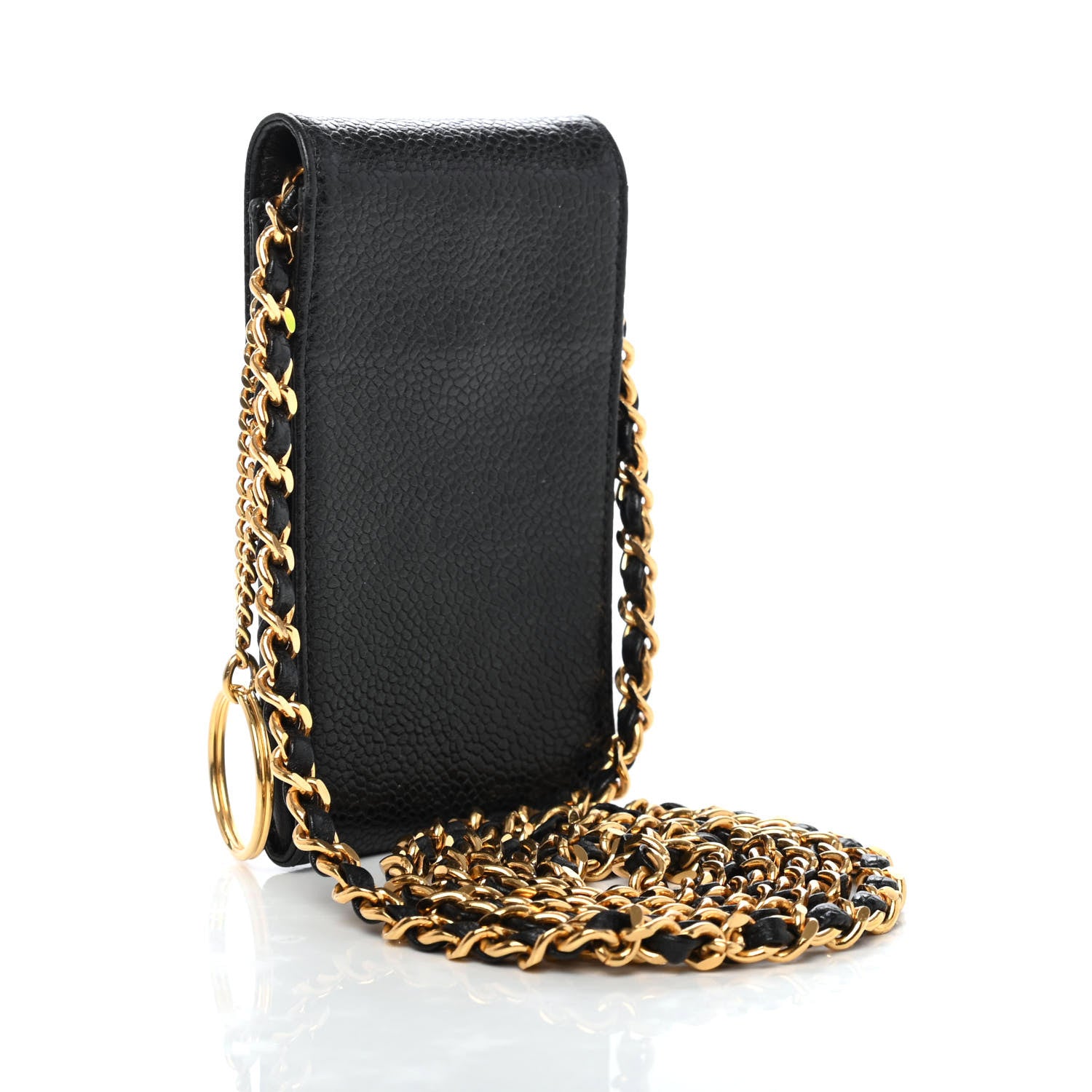 Chanel Caviar CC Phone Holder Crossbody Black 2 of 4