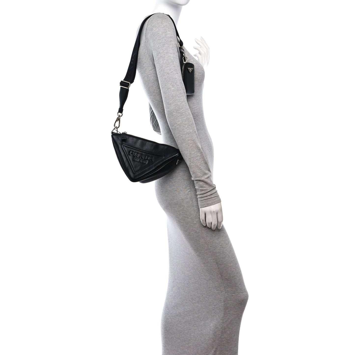 Grace Lux Triangle Shoulder Bag Black
